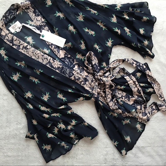 Johnny Was Tops - NWT Johnny Was Jade Ezra Mixed Floral Wrap Top